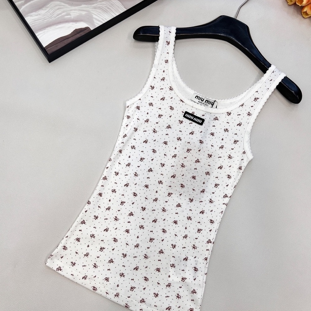 Floral White Tank Top